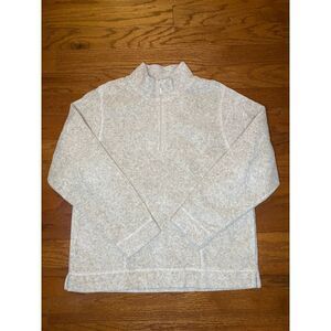 LL Bean‎ Women's Light Tan Fluffy Pull Over Size M-Reg